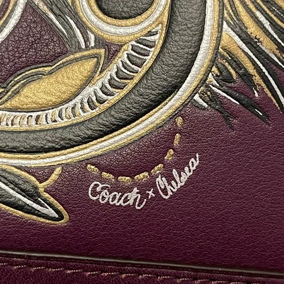 Coach 1941 Dreamer with Tattoo Feather Chelsea Champlain 36914 Plum - Picture 13 of 15